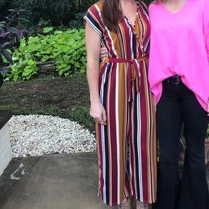 Striped multicolored jumpsuit